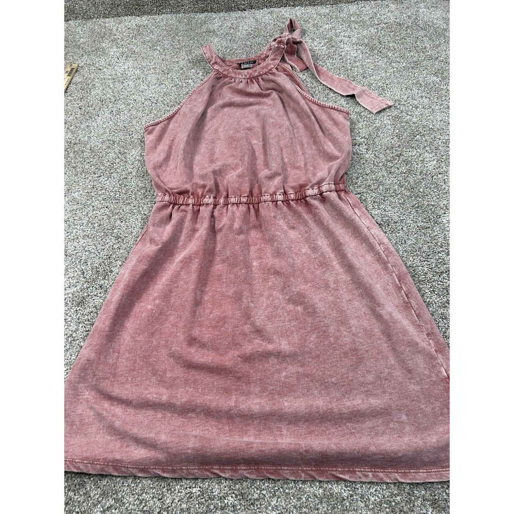 Sleeveless Halter-Neck‎ Shift Dress Size Large Casual Preppy #0051